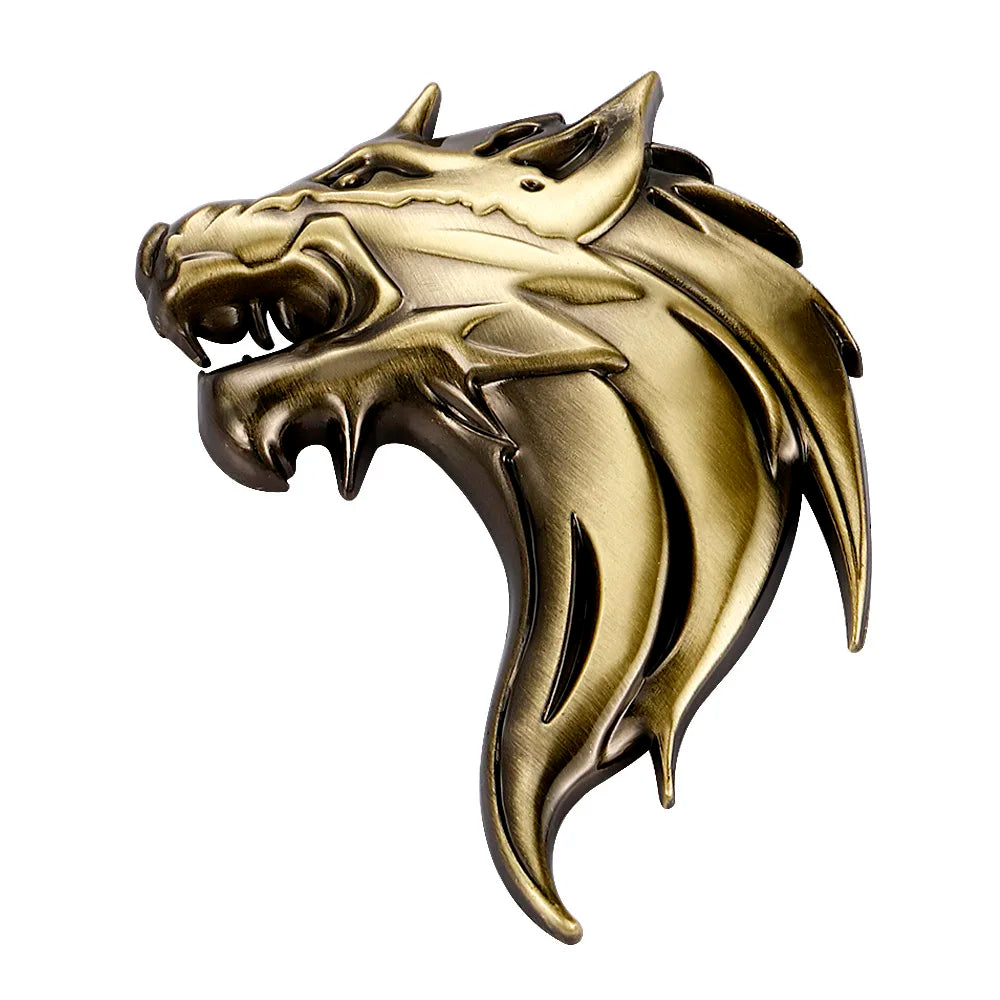 Wolf Wolverene Head 100% 3D Metal Car Auto Motorcycle Logo Emblem Badge Sticker DIY NEW Gun Silver Bronze 3 Colors Car-Styling