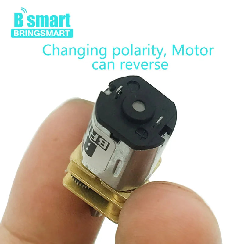 1pc Bringsmart N20 Micro motor Electric gearbox motor 3v 6v 12v 15/30/50/60/100/200/300/500/600/1000/1500rpm Customized D Shaft