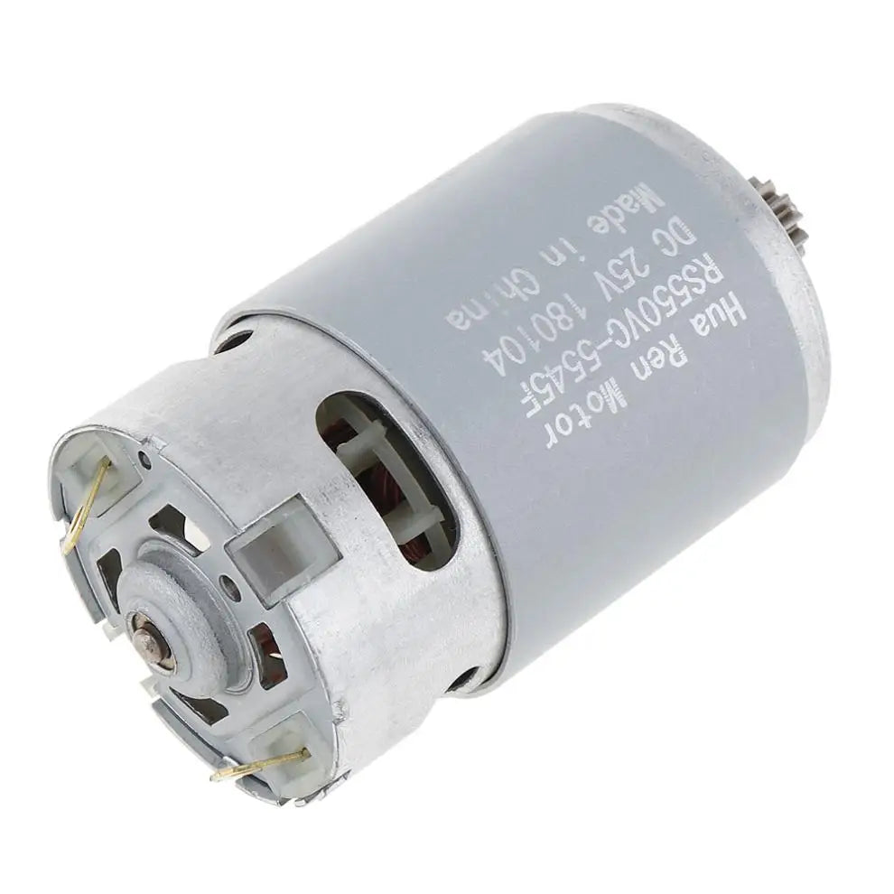 RS550 9/11/12/13/14 Teeth DC ELectric Motor 10.8V/12V/14.4V/16.8V/18V/21V/25V Screwdriver Drill Motor with High Torque Gear Box