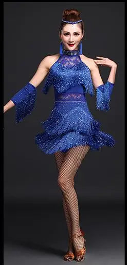 Fringe Latin dance dress for salsa, tango and cha cha