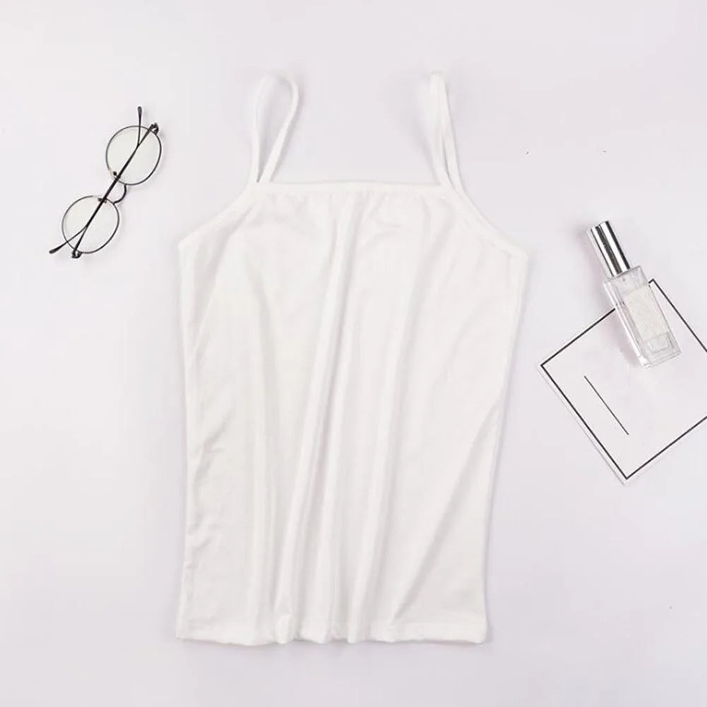 Summer Tank Top Women Sexy Slim Camisole Spaghetti Strap Cotton Vest Breathable Female Undershirt Camis Tank Tops for Women