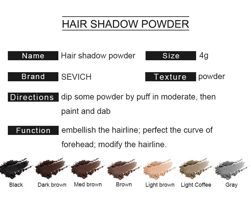 MMAlto Sevich Hairline Shadow Powder 4g – Hair Concealer for Thinning Hair & Hairline Coverage