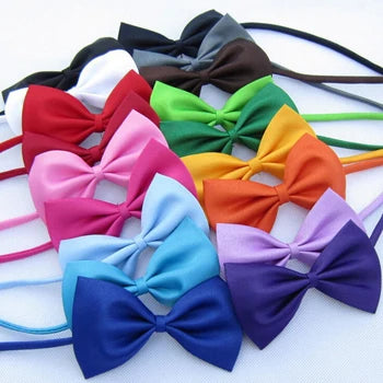 100pcs/lot Pet Christmas Gift For Dog Cute Bow Tie Cat Neck Tie Pet Grooming Accessories 20 Colors Adjustable Bows For Neck