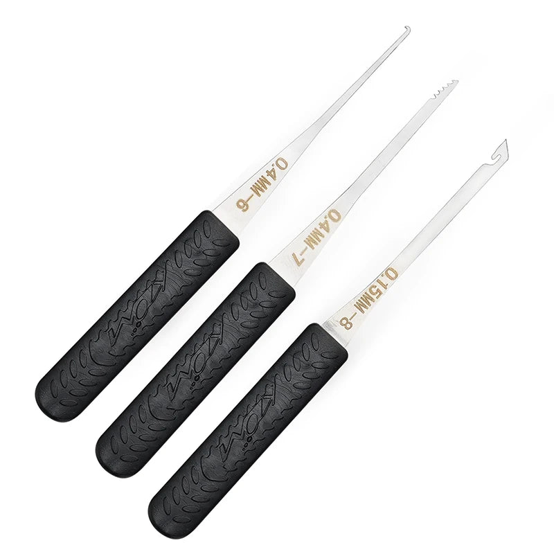 12PCS NAIERDI Lock Pick Set Locksmith Supplies Broken Key Auto Extractor Remove Hooks Stainless Steel DIY Hand Tools Hardware