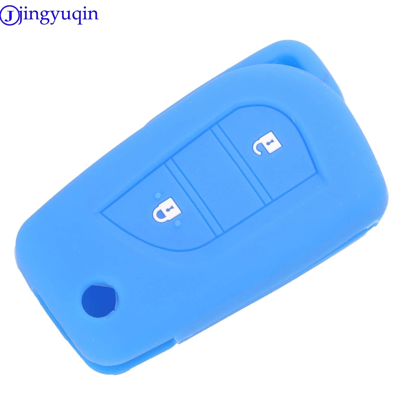 jingyuqin 2B Remote Key Silicone Cover Case For Toyota Yaris Camry Corolla Prado REIZ Crown RAV4 Hilux Folding Flid