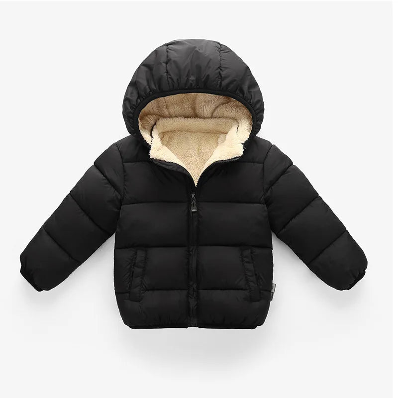 Kids Fur Hood Plush Jacket - Thickened Winter Outerwear for Boys & Girls - photo 9