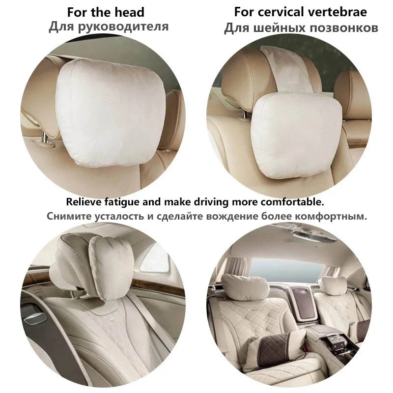 Top Car Headrest Neck Support Seat For Mercedes-Benz Maybach S Class Soft Universal Adjustable Car Pillow Neck Rest Cushion