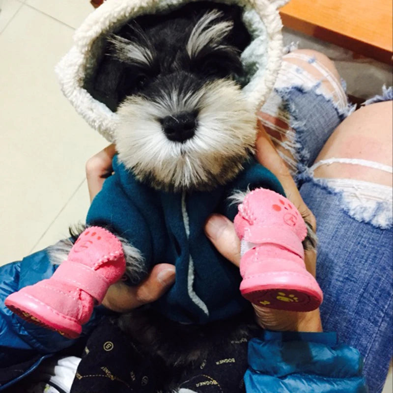 Warm Winter Pet Snow Boots - Non-Slip Shoes for Small Dogs and Cats - photo 4