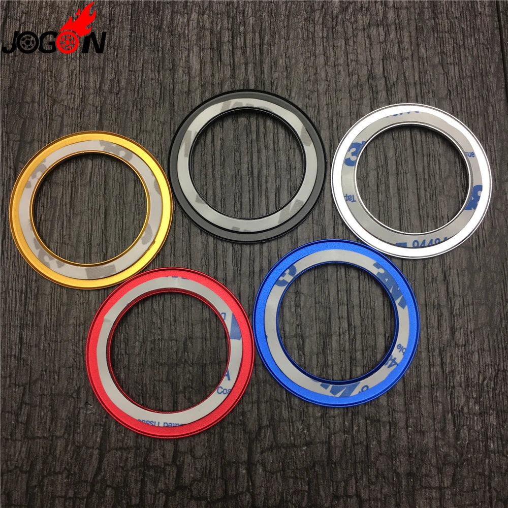 Push Start Stop Engine Button Ring Cover Trim Sticker For Toyota C-HR RAV4 Highlander Venza Alphard 4Runner Sienna Tacoma Hilux