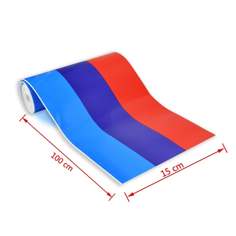 M-Colored Power Stripe Hood/Roof Decal for BMW 1/2/3/4/5/7 Series, X1, X3