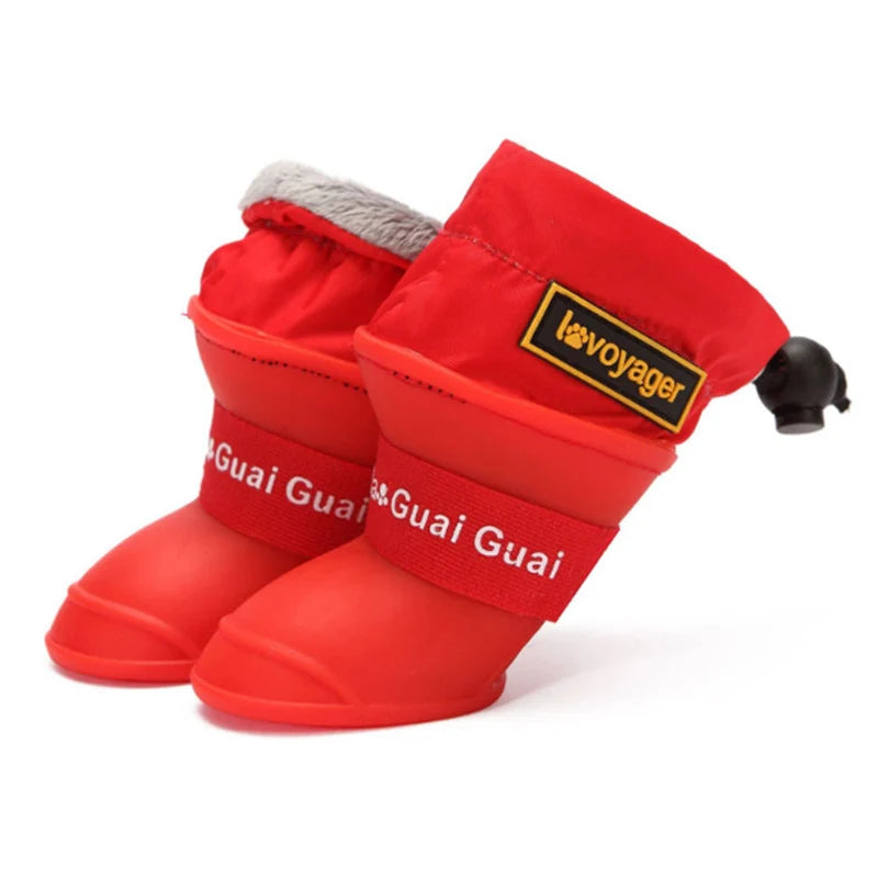 Fleece-Lined Dog Snow Boots - Adjustable Anti-Slip Booties for Small Dogs - photo 7