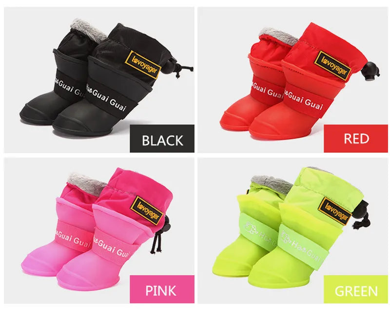 Fleece-Lined Dog Snow Boots - Adjustable Anti-Slip Booties for Small Dogs - photo 6
