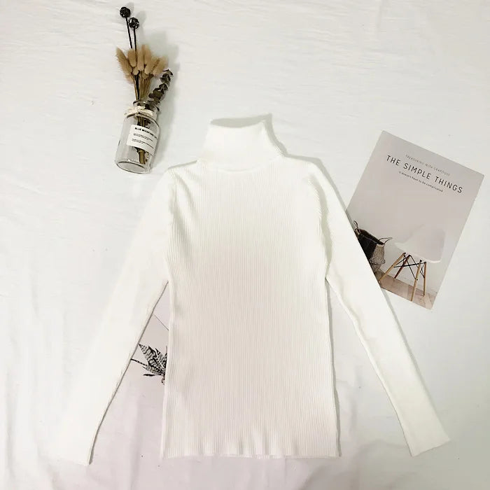 Womens Sweaters 2023 Winter Tops Turtleneck Sweater Women Thin Pullover Jumper Knitted Sweater Pull Femme Hiver Truien Dames New