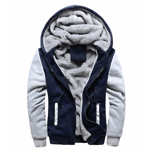 Men's Camo Fleece-Lined Hooded Jacket