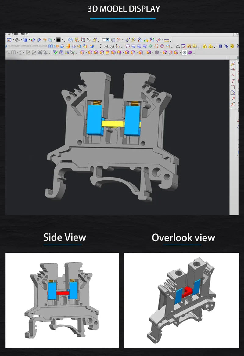 10Pcs UK 2.5 Terminal Block UK2.5B Screw Connection Connect Strip 2.5B 2.5mm² Cable Electrical Din Rail Wire Connector