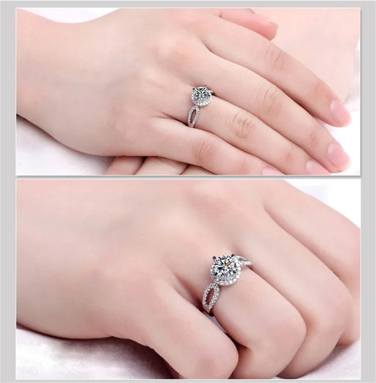 Cubic Zirconia White Gold Ring for Women - Bridal & Wedding