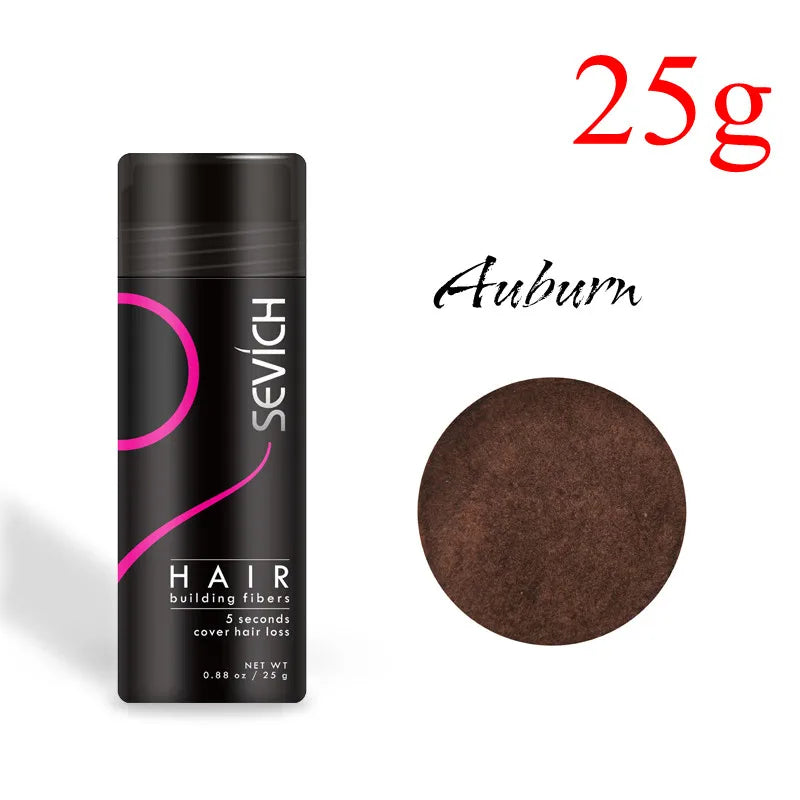 Sevich 10 Colors Hair Fibers Keratin 25g Hair Building Fibers Thickening Spray Hair Loss Products Instant Regrowth Powders
