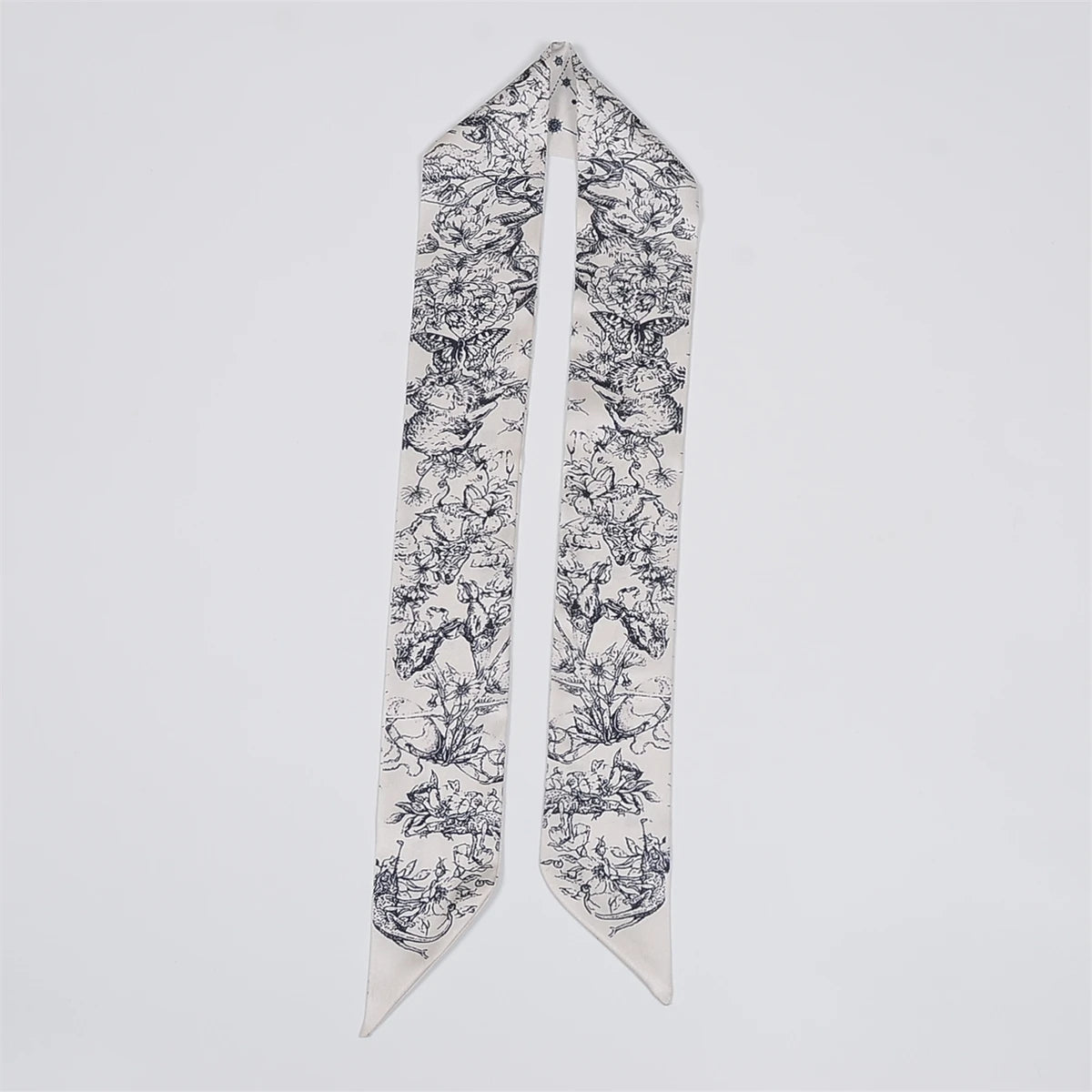Tarot Constellation Silk Scarf for Women - Skinny Twill Neckerchief