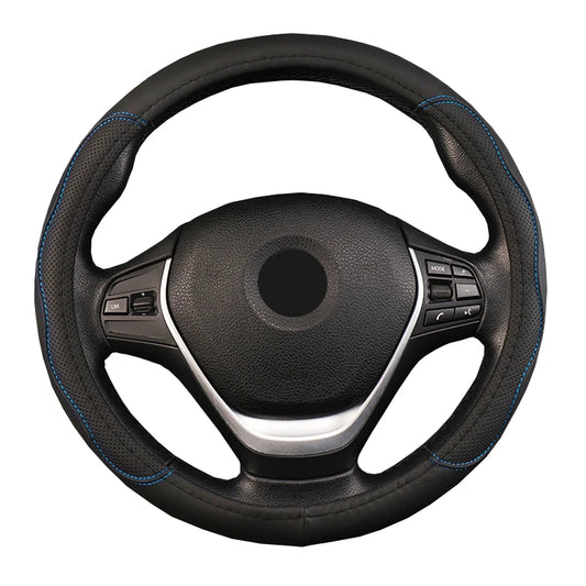 PU Leather Embossed Steering Wheel Cover, 7 Sizes 36-50cm