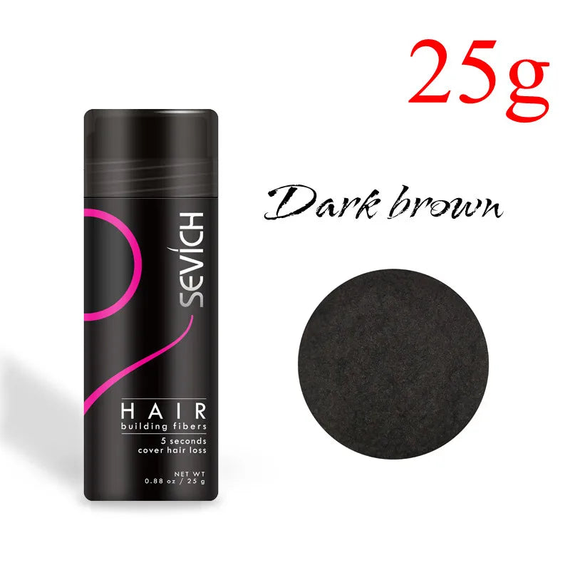 Sevich 10 Colors Hair Fibers Keratin 25g Hair Building Fibers Thickening Spray Hair Loss Products Instant Regrowth Powders