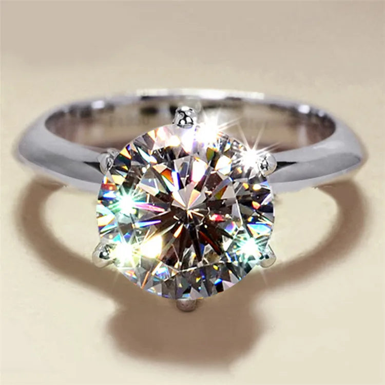 Cubic Zirconia White Gold Ring for Women - Bridal & Wedding