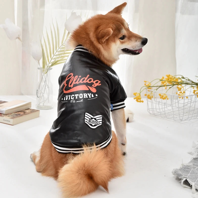 Shiny Dog Jacket with Plush Trim - Warm Winter Coat for Small Dogs - photo 2