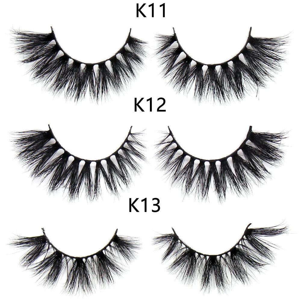 FOXESJI Makeup Eyelashes 3D Mink Eye Lashes Fluffy Soft Wispy Natural Lashes Extension Reusable Fake Lashes Mink False Eyelashes