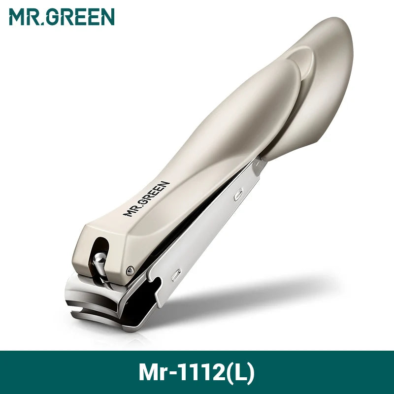 MR.GREEN Professional Nail Clipper Set – Anti-Splash Stainless Steel Fingernail & Toenail Cutter | Ergonomic Bionic Design Manicure & Pedicure Tool