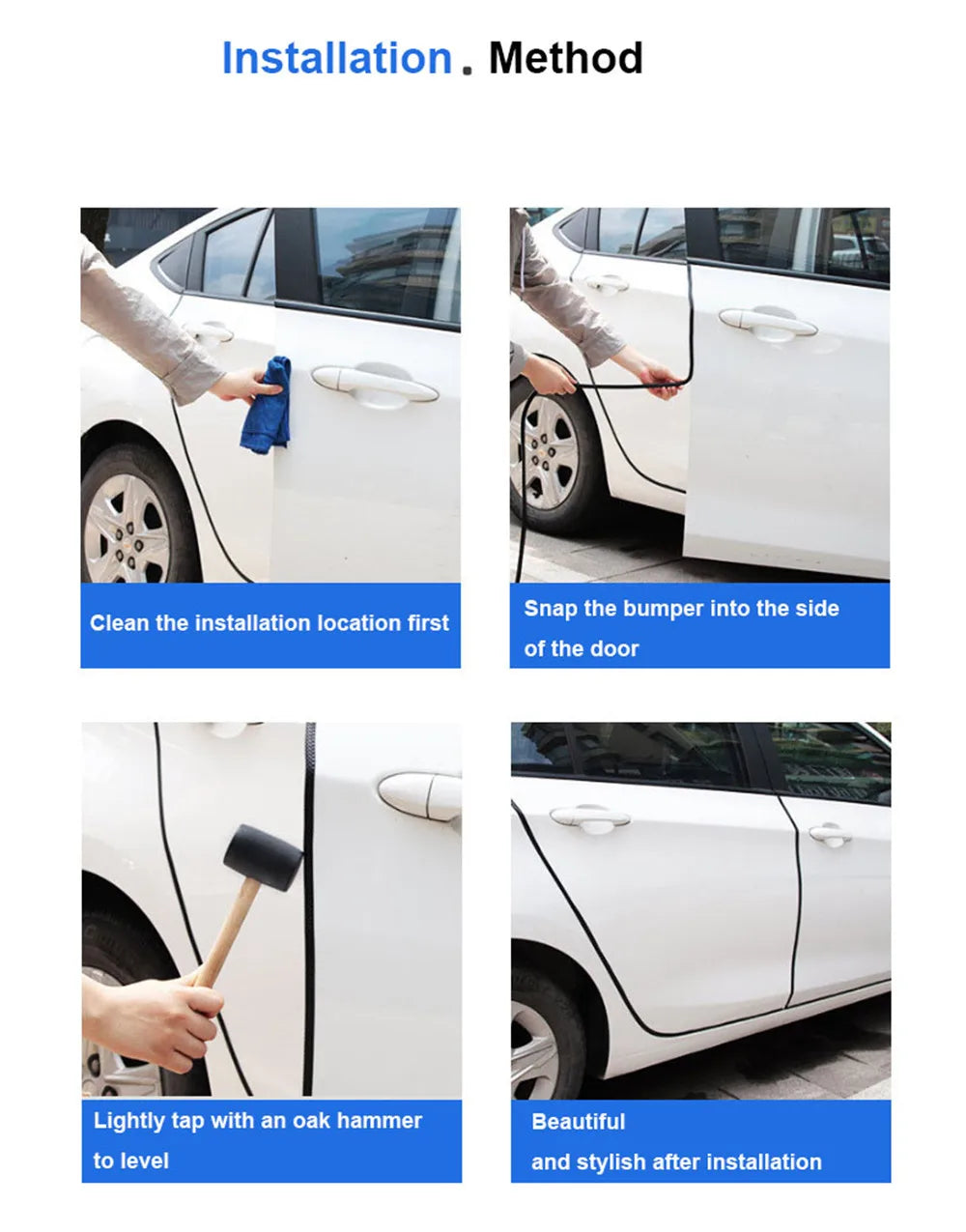 Car Door Protector Edge Scratch Strip Guard Trim Automobile Door Anti Collision Protection Strip Steel Car-styling Accessory