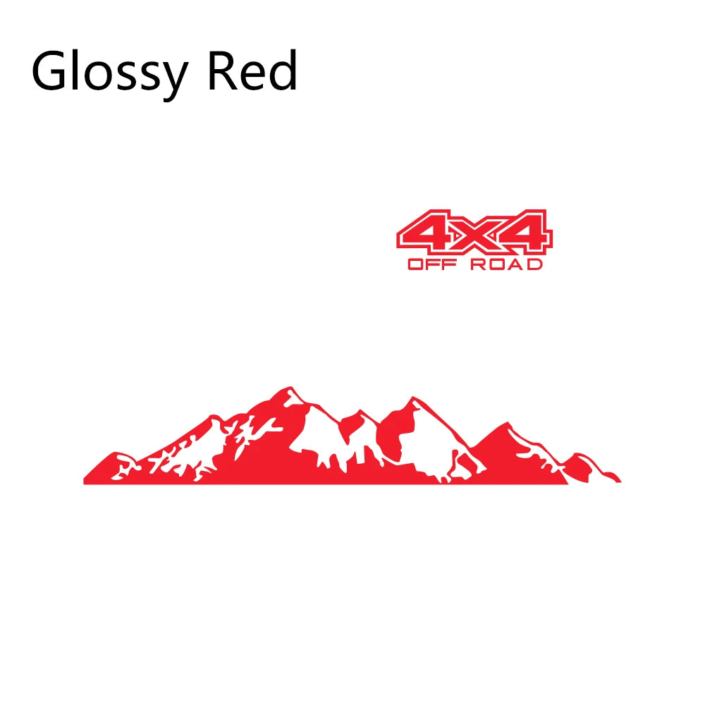 4x4 Off-Road Graphic Vinyl Decal – Compatible with Ford Ranger Raptor, Isuzu D-Max, Nissan Navara, Toyota Hilux