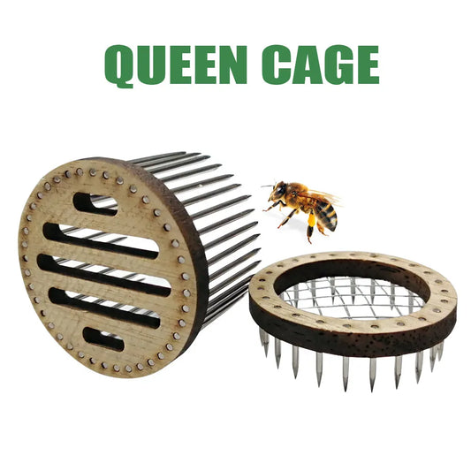 Wooden Queen Bee Cage Stainless Steel Needle Type Catcher Isolation Room Beekeeping Equipments Beekeeper Supplies