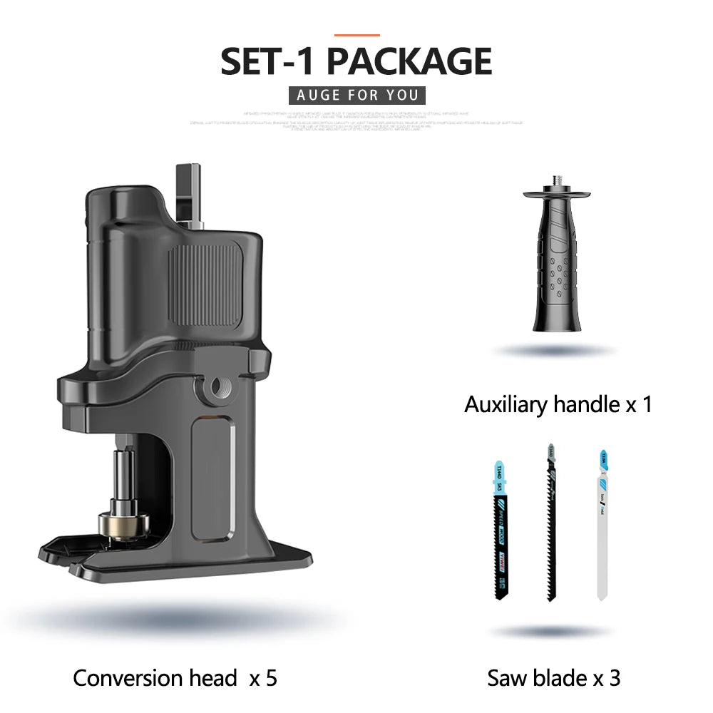 Portable Reciprocating Saw Adapter ,Electric Drill To Electric Saw for Wood Metal Cutting Tool with Saw Blade