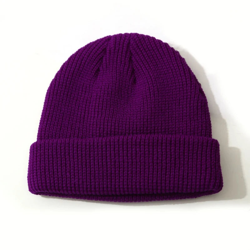 Baggy Docker Knit Beanie - Brimless Cuffed Winter Cap for Men - photo 15