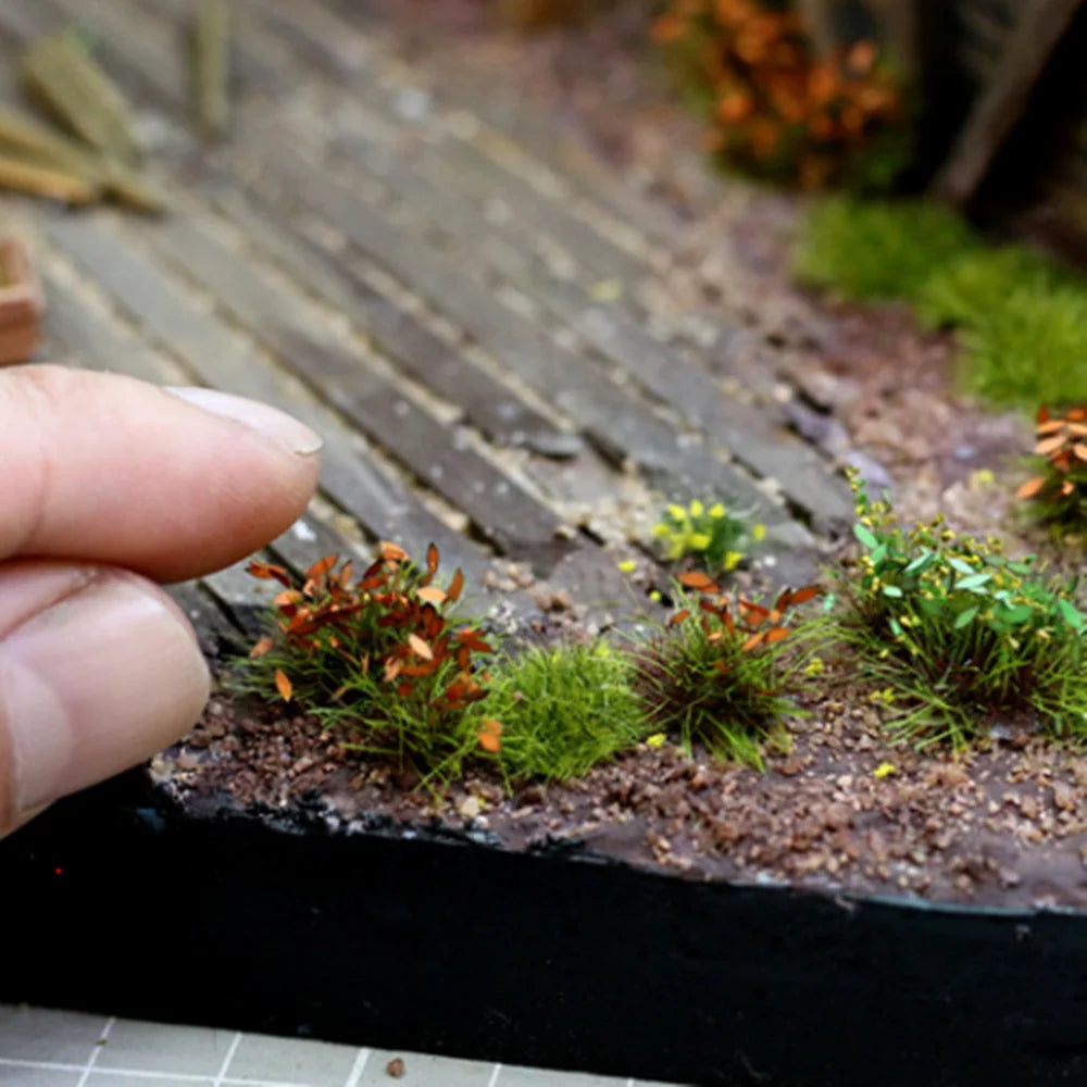 Scene Ground Weeds Vegetation Military  For Railway Artificial Mini Terrain Lawn Wargame Landscape Scenery Diorama Accessories
