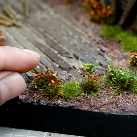 Scene Ground Weeds Vegetation Military  For Railway Artificial Mini Terrain Lawn Wargame Landscape Scenery Diorama Accessories