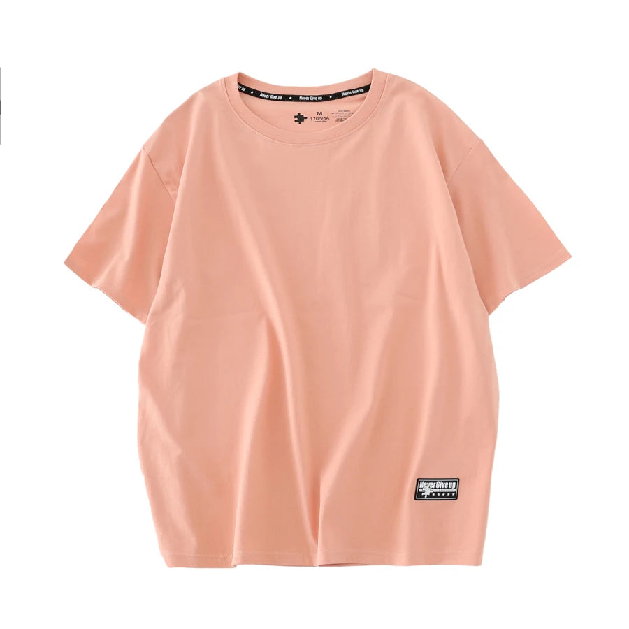 WAVLATII Women's 210 GSM Cotton Oversized T-Shirt – Purple Solid Casual Short Sleeve Tee