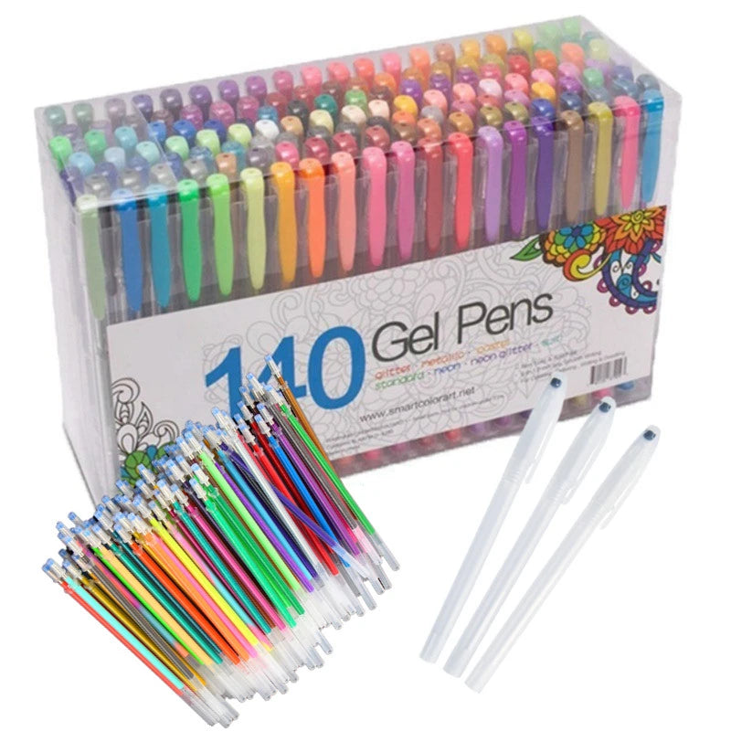 0.8mm 100 Colors Ballpoint Pen Fluorescent Refills Color Flash Pen Smooth Ink Painting Graffiti Pens Student Stationery 04116
