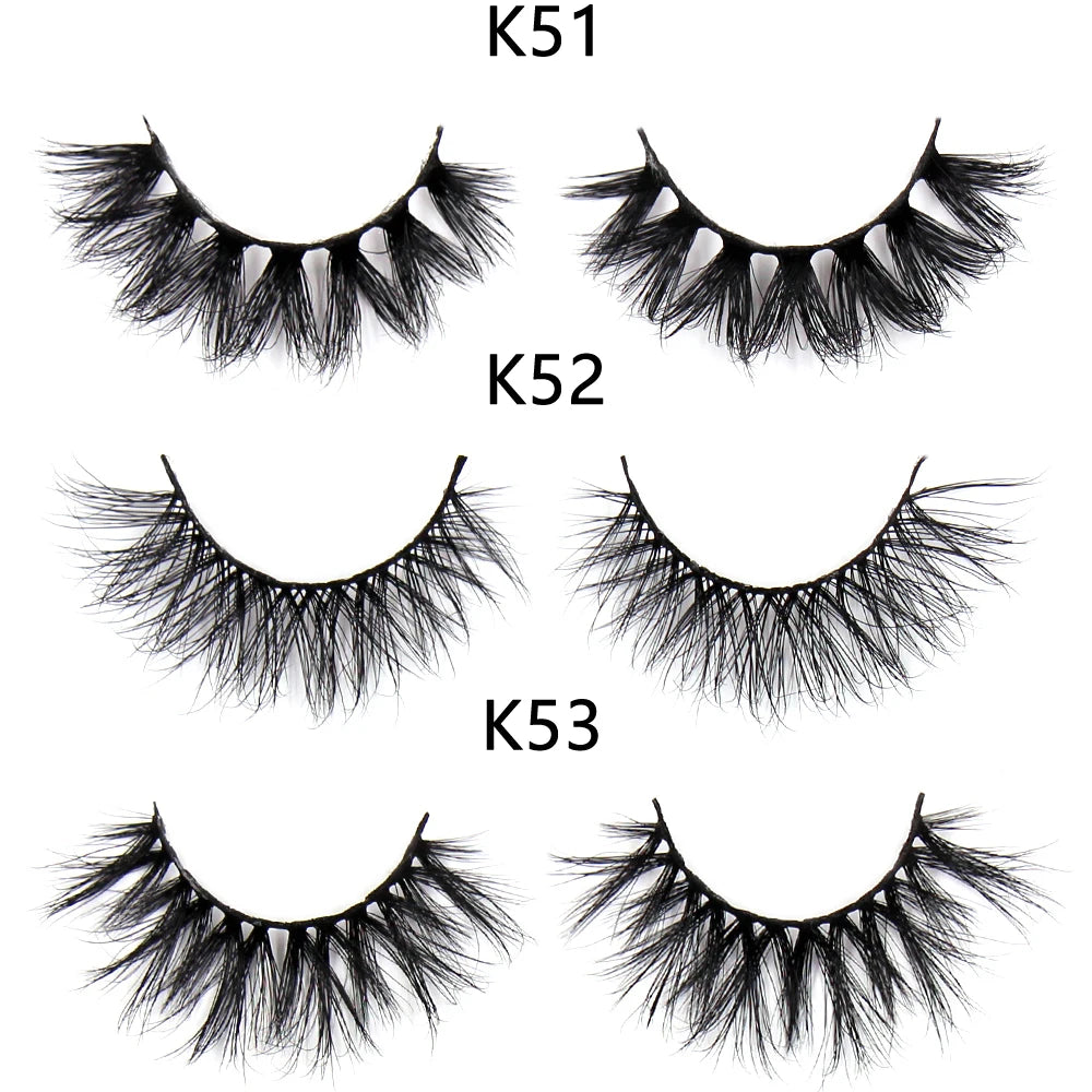 FOXESJI Makeup Eyelashes 3D Mink Eye Lashes Fluffy Soft Wispy Natural Lashes Extension Reusable Fake Lashes Mink False Eyelashes
