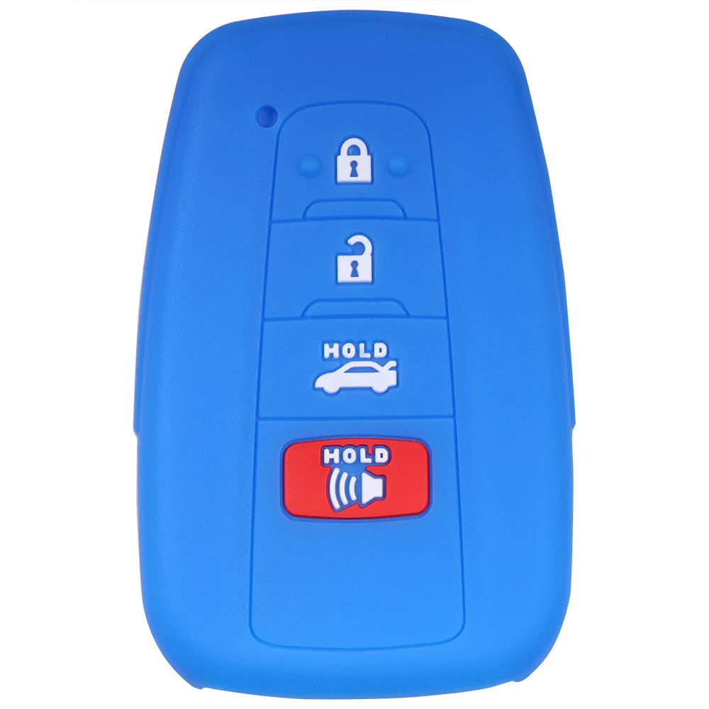 Lcyam Key Fob Cover Case Remote Protector Smooth Silicone Fits for Toyota Rav4 Corolla Camry Hilux Car Accessories Key Cover