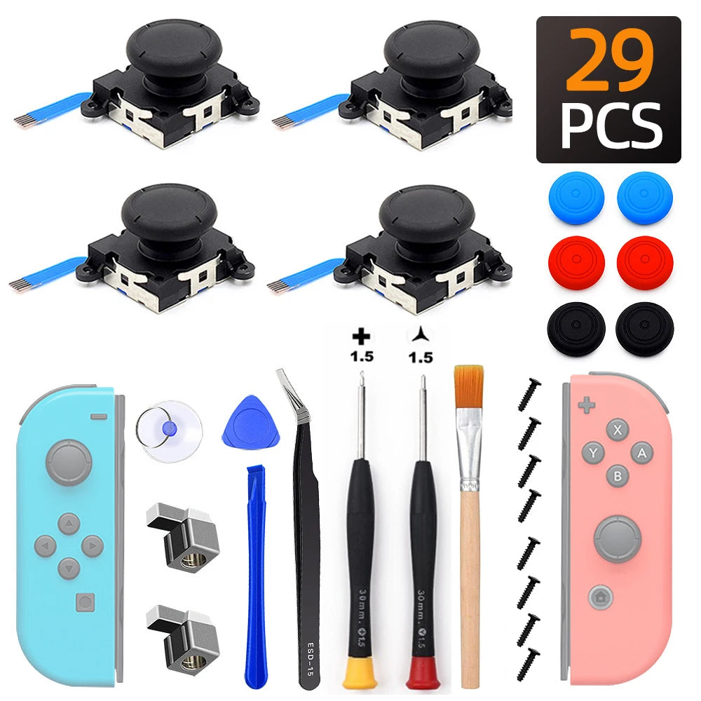Replacement Joycon Joystick Thumb Stick Repair Kit for Nintendo Switch 3D Joystick Analog Sticks NS Lite Controller Repair Tool