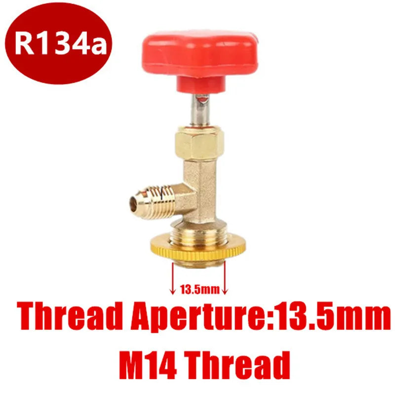 Tap On The Bottle R134 Valve Opener Car Can Tap Adapter Installation Gas Refrigerant Tool Mini Air Conditioner Accessories