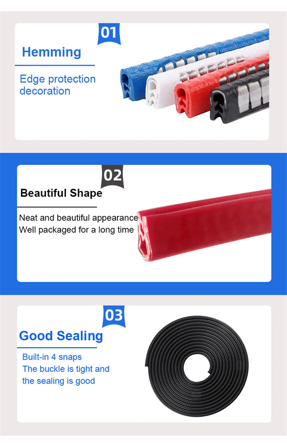 Car Door Protector Edge Scratch Strip Guard Trim Automobile Door Anti Collision Protection Strip Steel Car-styling Accessory