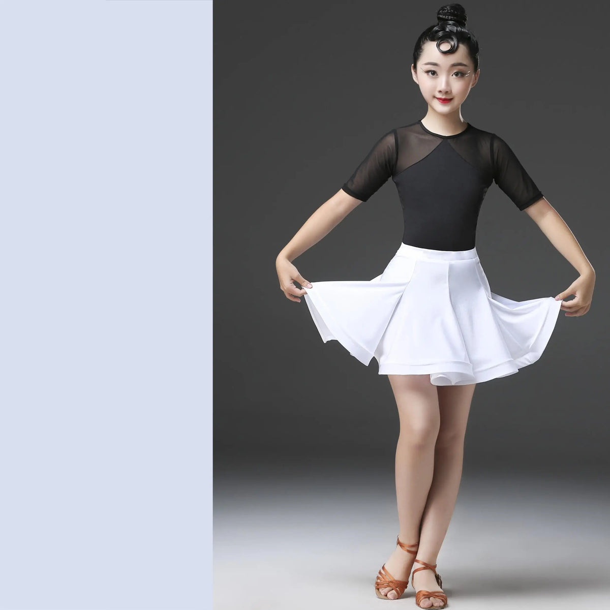 Leopard Latin practice dress for girls and women