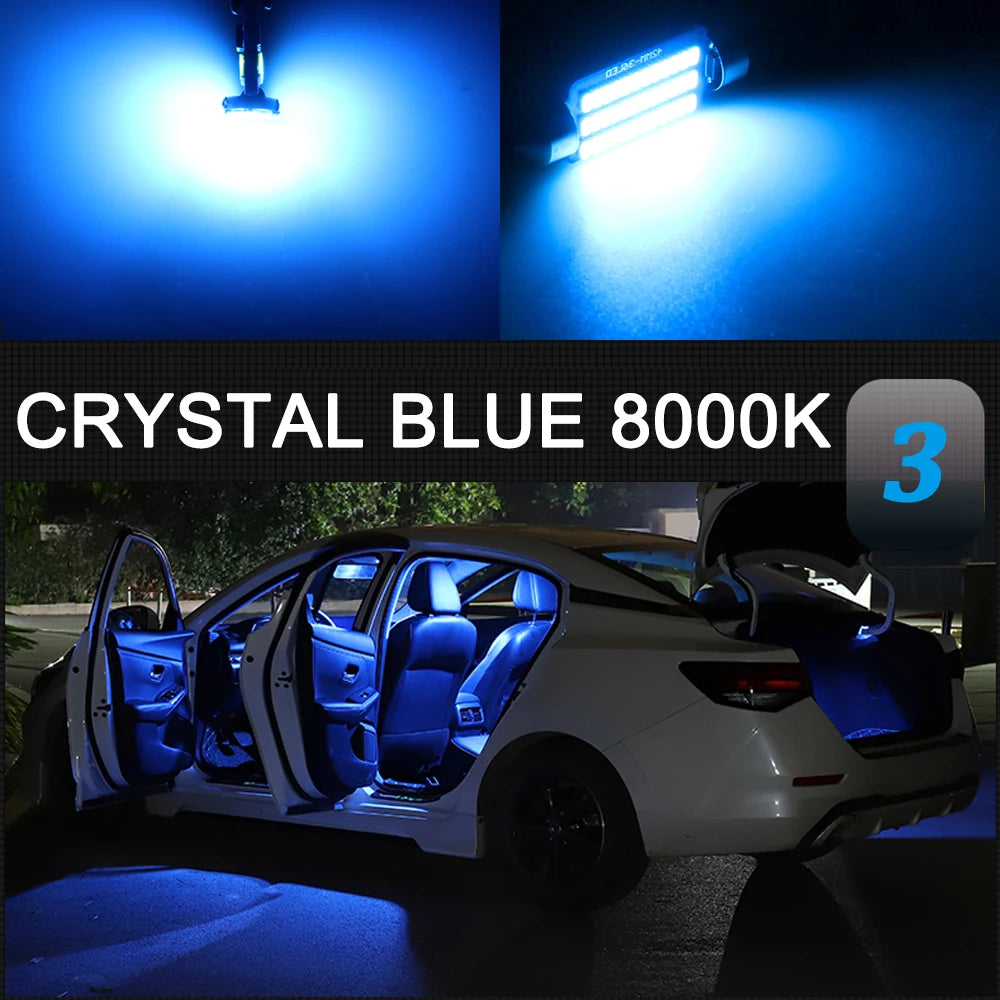 17pcs LED Interior Light Canbus For Toyota Sienna 2021 2022 2023 2024 2025 Dome Read Vanity Mirror Trunk Door License Plate Lamp