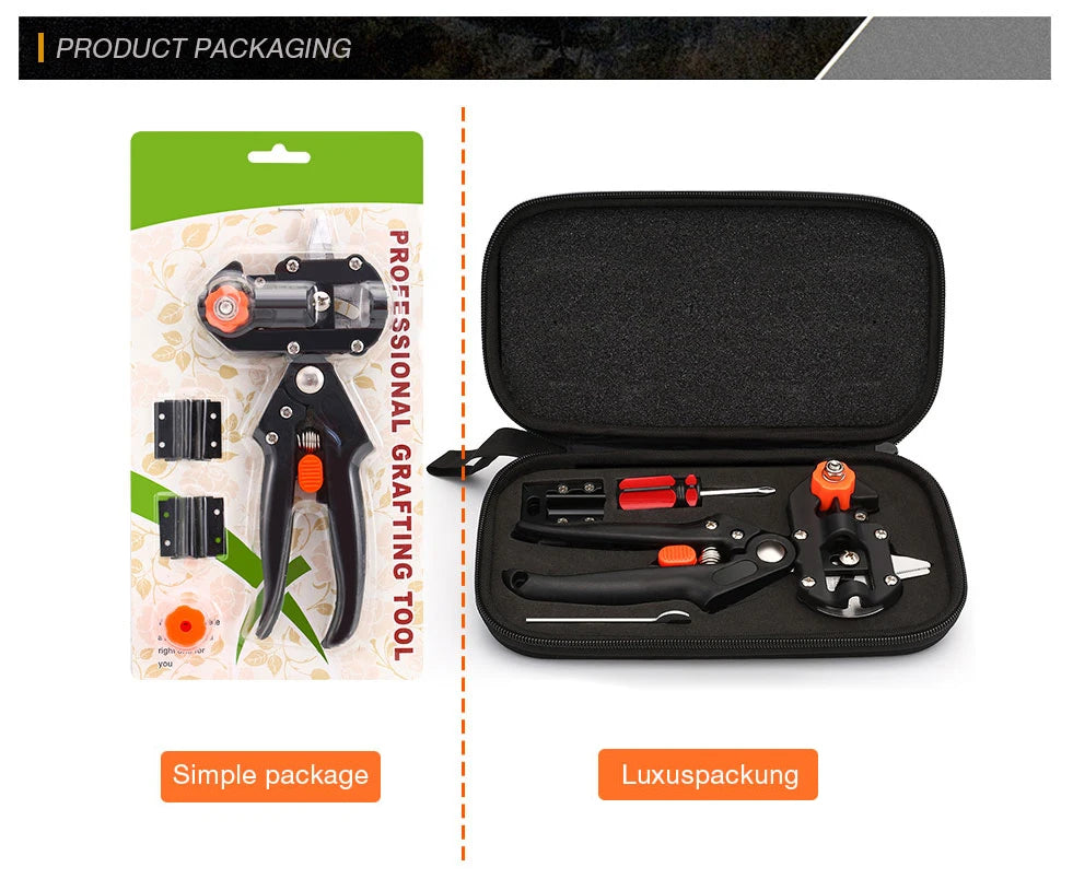 DTBD Garden Grafting Tool Suit Farming Pruning Shears Scissor Fruit Tree Vaccination Secateurs Pruning Garden Tool and Tape
