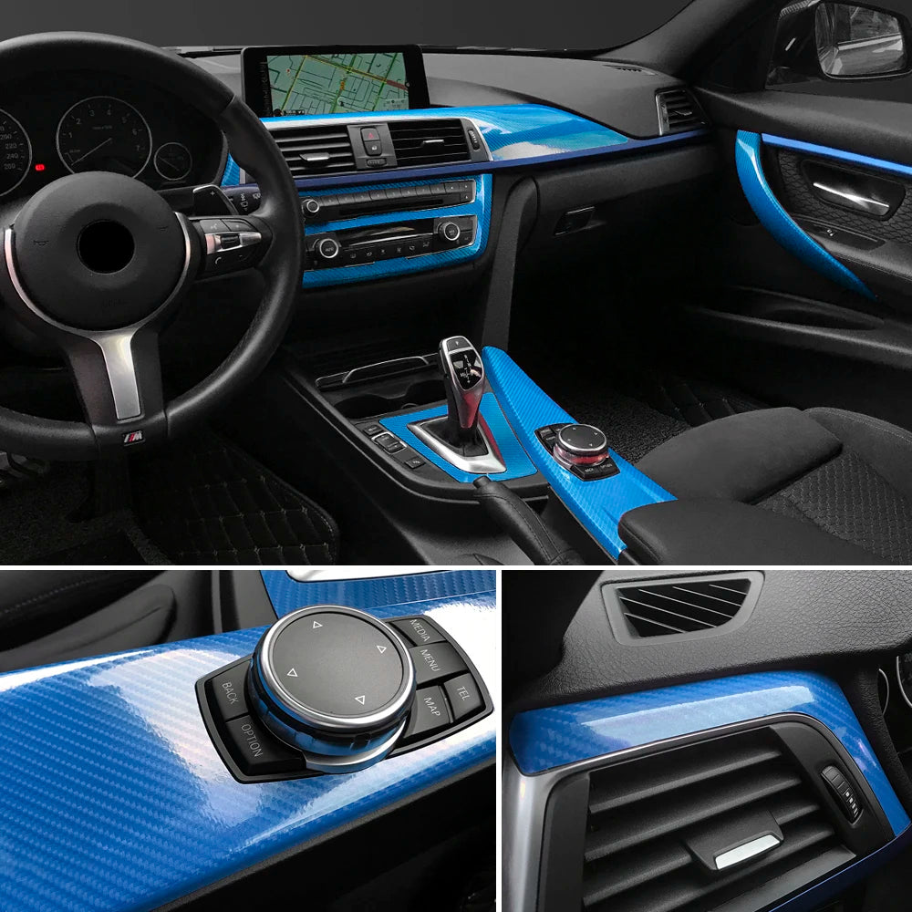 Car Styling 50*200cm DIY High Glossy 5D Carbon Fiber Vinyl Wrap Film Motorcyle Automobiles Car Sticker And Decals Accessories