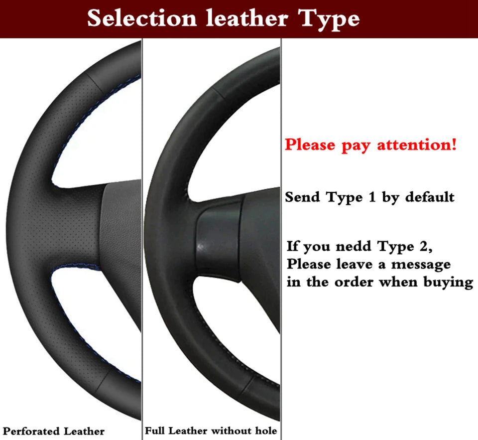 Hand-sewn Car Steering Wheel Cover For Chevrolet Captiva 2007-2014 Silverado GMC Sierra 2007 Black Microfiber Leather