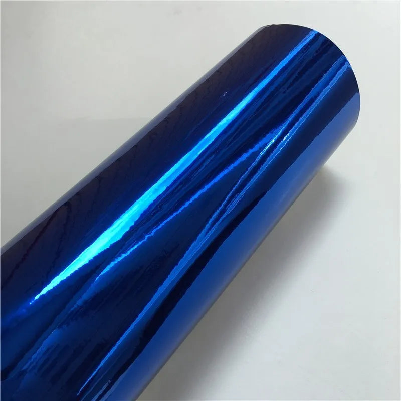 Glossy Silver Mirror Chrome Vinyl Film Wrap Car Wraps Foil Car Sticker Bubble Free