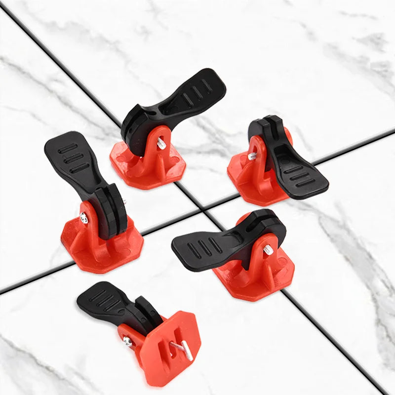 Tile Leveling System Kit, 50 Pieces, Yellow or Red
