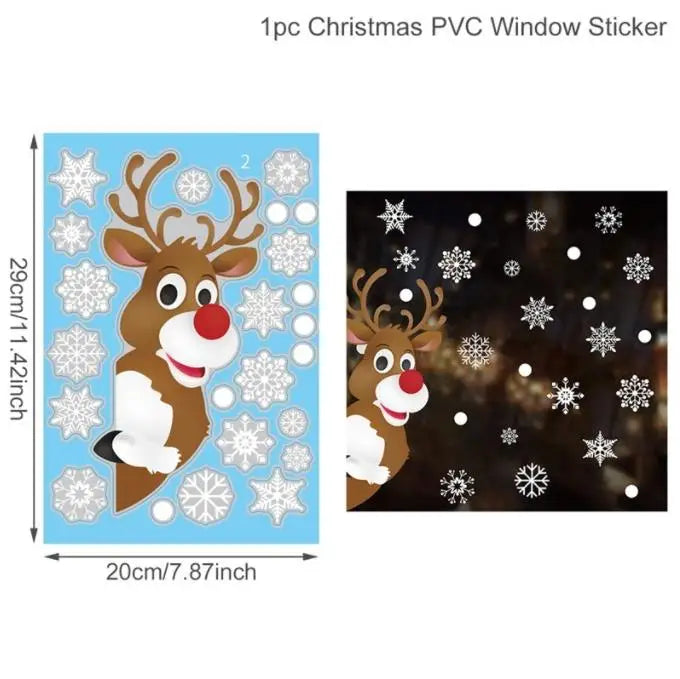 Christmas Wall Window Stickers Marry Christmas Decoration For Home 2026 Christmas Ornaments Xmas Navidad Gift New Year 2026